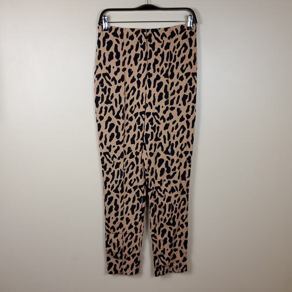 Diane Von Frustenburg Leopard Print High Rise Trousers Size 4 - Picture 1 of 9